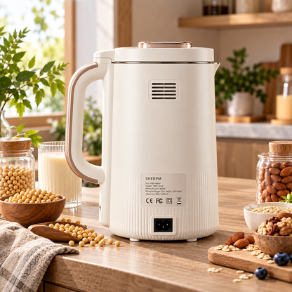 ✨ SKEEPM® SoyBlend Pro 12-in-1 Smart Soy Milk Maker – Filter-Free Dry Bean Grinding, Quiet High-Speed Blending, 24H Preset Timer, Keep-Warm & Automatic Self-Cleaning for Fresh Plant-Based Drinks
