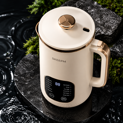 SKEEPM® SoyPure Pro 12-in-1 Smart Soy Milk Maker – Ultra-Quiet No-Soak Blending, Automatic Self-Cleaning, Nutrient-Lock Heating & BPA-Free Plant Milk System ✨