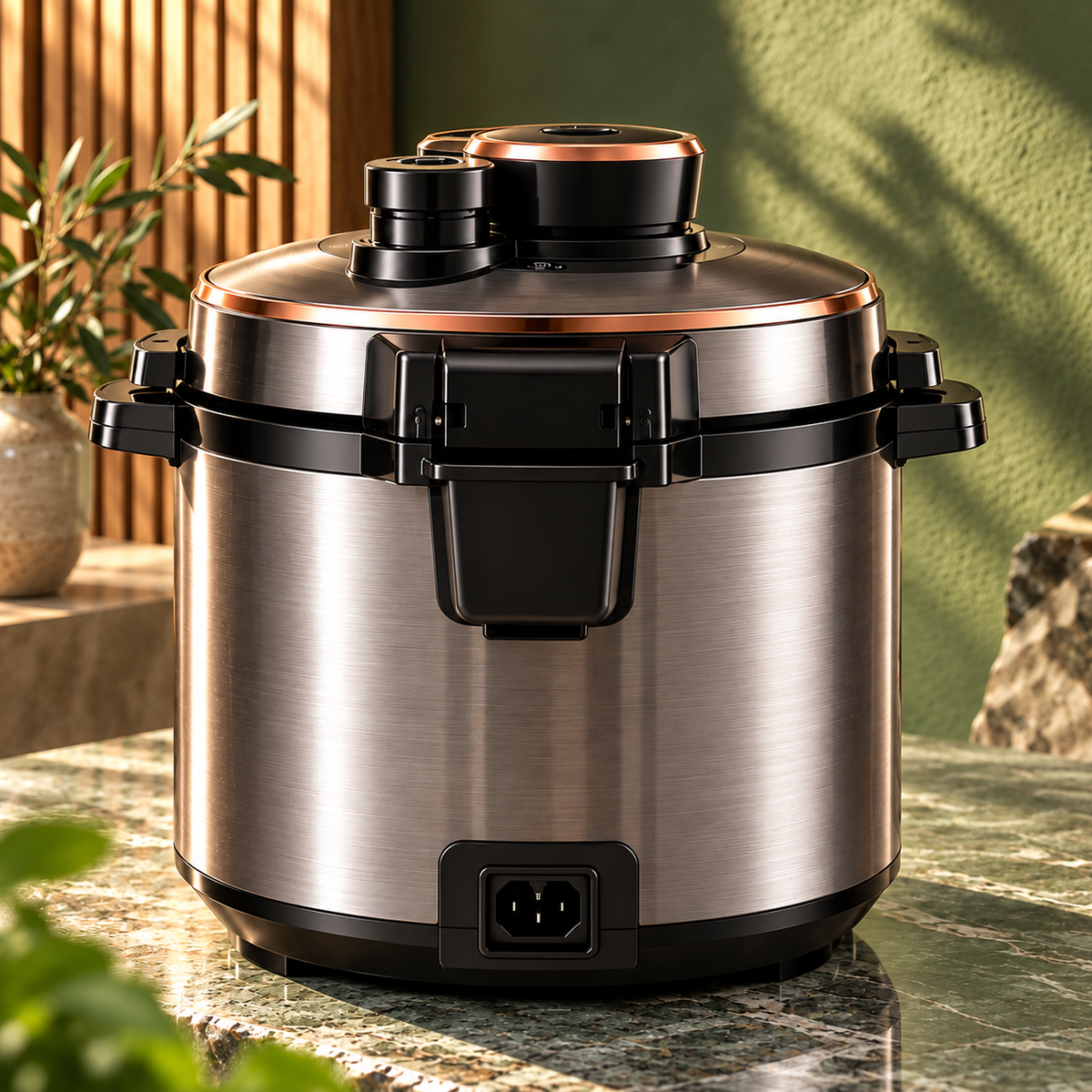 SKEEPM® PressureNova 6QT Smart Diamond Non-Stick Pressure Cooker – Reinforced Aluminum Alloy, One-Touch Pressure Release, Digital Control & Energy-Efficient Fast Cooking for Everyday Meals 🌹