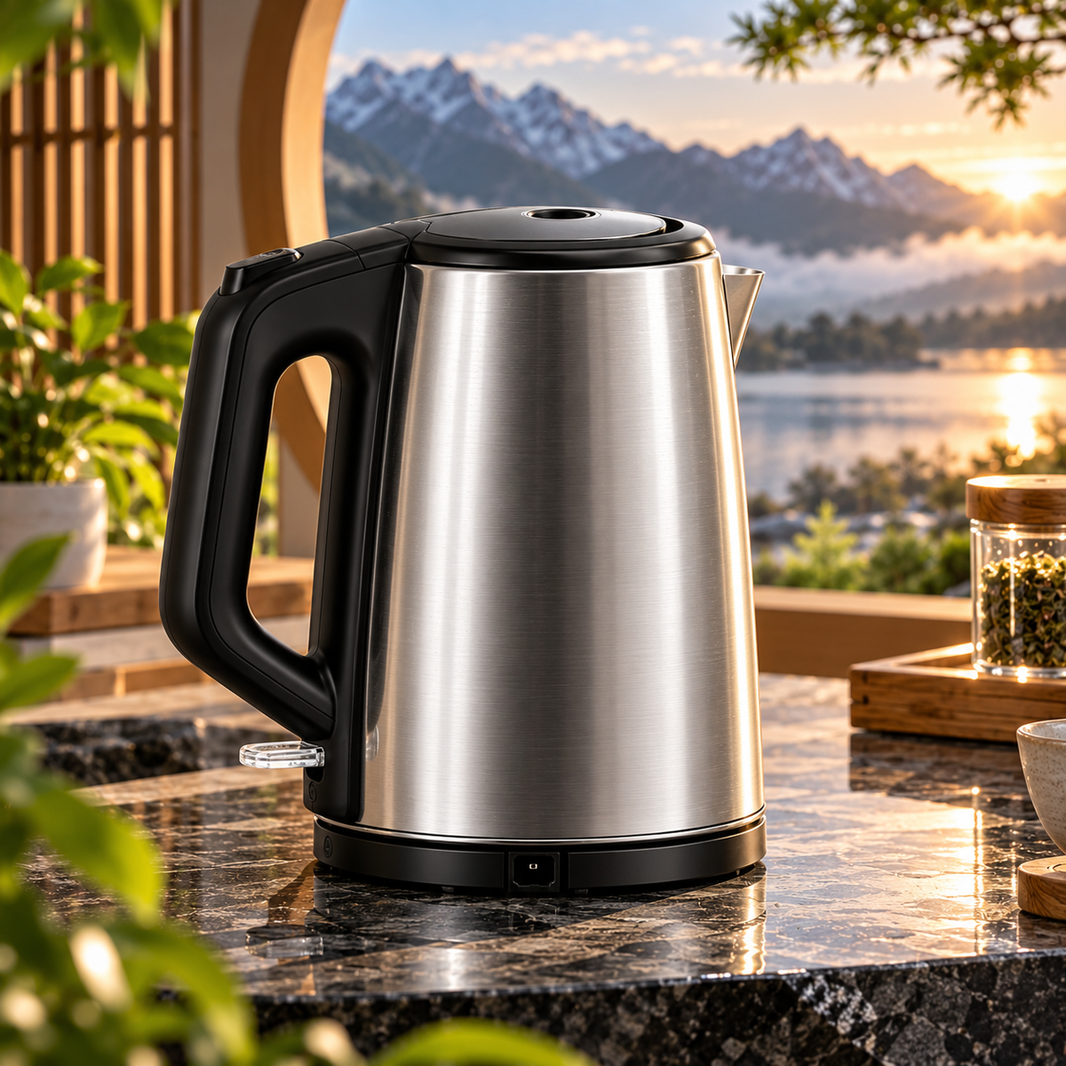 SKEEPM® ThermoPure Pro 1.8L Stainless Steel Electric Kettle – Rapid Boil, Auto Shut-Off, Dry-Boil Protection, Keep-Warm & Cool-Touch Safety Design 🥛